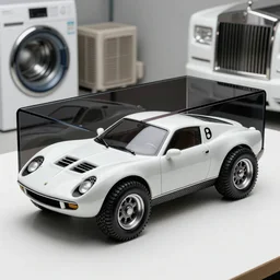 exceptionally unique reflective dark glass and plastic rectangular box - shaped car with fat tires and exposed carbon fibre and white ceramic generative design structure, insect shell,, miura, veneno, peugeot prestige, rolls royce phantom, washing machine, air conditioner unit