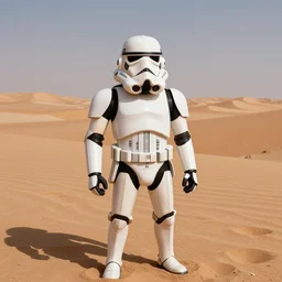 pixar flik as a star wars stromtrooper, in a still of star wars episode iv a new hope ( 1 9 7 7 ), tatooine dune sea background