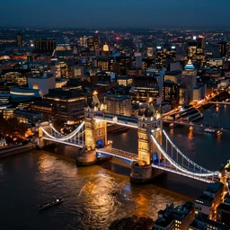 london on fire aerial view volumetric lighting