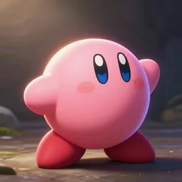 Character design of a elongated enemy creature from the videogame kirby by Nintendo