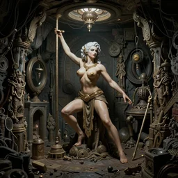 an awesome guido crepax masterpiece a underground lair, intricately detailed, 4 k, cgsociety