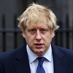 Boris Johnson with dark brown hair