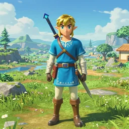 a fully 3 d real world visuals remake of hyrule in the legend of zelda ( 1 9 8 6 )