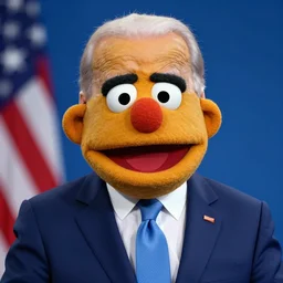 A muppet of Joe Biden