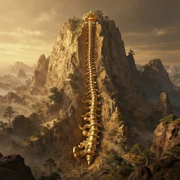 beautiful spinal mountains on exoplanet, golden hour, dream - like mysterious atmosphere, in the wastelands, baroque landscape painting, perfect composition, beautiful detailed intricate insanely detailed octane render trending on artstation, 8 k artistic photography, photorealistic, soft natural volumetric cinematic perfect light, chiaroscuro, award - winning photograph, masterpiece, raphael, caravaggio, greg rutkowski, beeple, beksinski, raja ravi varma