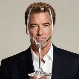 a photo of wine glass of ron burgundy