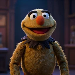 a cinematic muppet horror film, volumetric lighting, photorealistic