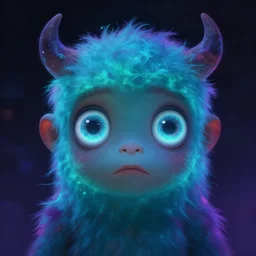 portrait of a cute bioluminescent male monster with big glowing eyes, concept art, expressive, highly detailed, digital painting, cinematic lighting, hyperrealism, dark retrowave, art by stanley lau and artgerm and magali villeneuve and alphonse mucha, artstation, octane render, cgsociety