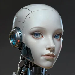 a magical robot head, highly detailed, digital painting, smooth, sharp, beautiful face, expressive eyes, art by greg rutkowski