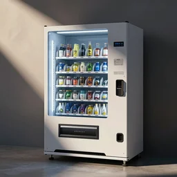 fishtank, vending machine, digital art