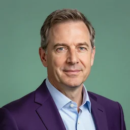 augustus aloysius corporate portrait, senior sales marketing acquisitions ceo executive vp, purple green color scheme, professional studio lighting, hyperreal detailed lifelike facial features, corporate portraiture photographed by james robinson