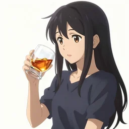 food fantasy whiskey, female, concept art, highly detailed, makoto shinkai, glasses, kilian eng, ayami kojima, digital art