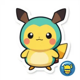 cute miss mascot amonita amonita omanyte pokemon sticker art, cronobreaker, beeple game icon
