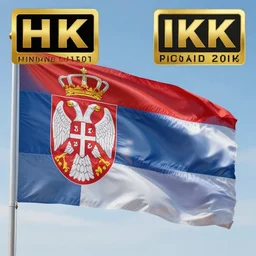 a flag of serbia,real life photo,4k,award winning photograph