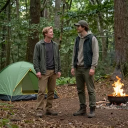 rhett & link in the forest camping ⛺
