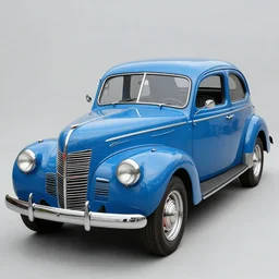 a typical american blue car from 1 9 4 9, photography, hyperrealistic