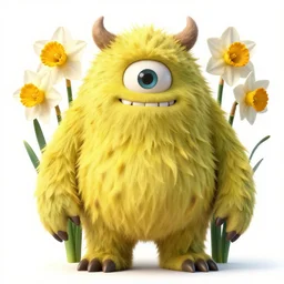 a daffodil man monster, 4 k, 8 k, super detailed, masterpiece, trending on art station, highly detailed, full hd, kentaro miura art style