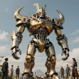 ultra realist intricate mechanical robot volcano tiki god, art style greg rutkowski, craig mullins, mohrbacher, zaha hadid, hiraku tanaka, exuberant, elite, elegant, extravagant, cgsociety, ambient key art, octane rendering, unreal engine, weta digital, structures ray tracing