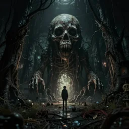 last photo of the level 5 0 of the backrooms before lights shutting off, horrific, dark, strange details, weird feeling, hyper realistic, detailed, high resolution