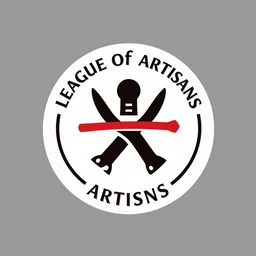 league of artisans logotype, vector