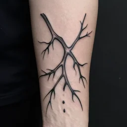 cyberpunk tattoo veins, black