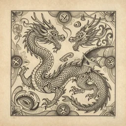 full ancient detailed paper describing dragons in great detail
