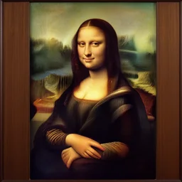 mona lisa painting a picture of leonardo da vinci