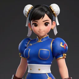 little female character inspired by chun li, digital art made by ruan jia