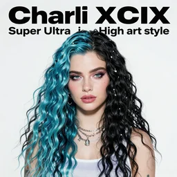 “Charli XCX Super Ultra album cover in Monster High art style”