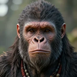 incredibly realistic, too detailed face of forehead tribe warrior trout primate, octane render, bump mapping, global illumination, 8 k, bokeh, d & d digital art, one piece, unreal engine 5
