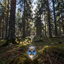 bright nordic forest, sparkling spirits, detailed wide shot, woodwork, ground detailed, wet eyes reflecting into eyes reflecting into infinity, beautiful lighting