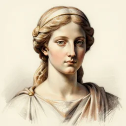 portrait of a roman woman drawn by artgerm, digital artwork by karol bak and rhads