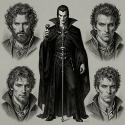 dark vampire, character portrait, concept art, intricate details, highly detailed by greg rutkowski, ilya kuvshinov and gustave dore, wenjun lin,
