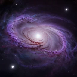 elliptical galaxy space photo nebula purple clouds