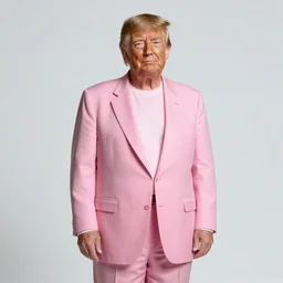 donald trump in a pink dress