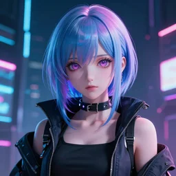 portrait anime cyberpunk full detail