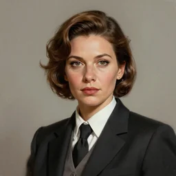 Portrait of a female Mafia boss from 1960s, highly detailed, digital painting, artstation, concept art, smooth, sharp focus, illustration by Artgerm and Greg Rutkowski and Tom Bagshaw