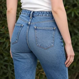 Christina Hendricks from back wearing jeans, thick, 4k,