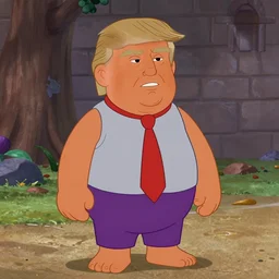 Donald Trump as a Gorg, in Fraggle Rock