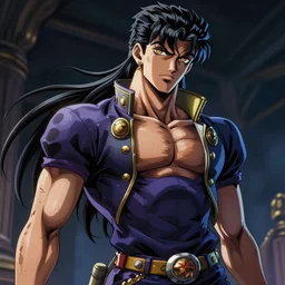 a highly detailed full - body fantasy portrait of a jojo stand with piercing eyes, long shot, extremely moody lighting, hyperrealistic, deviantart, official media, ambient light, dynamic lighting, art by artgerm and hirohiko araki