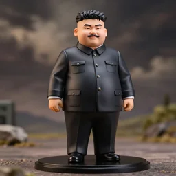 an anime nendoroid of kim jong un, detailed product photo