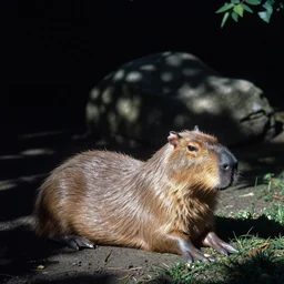 a photo of a gyarados capybara in its natural habitat, kodak ektachrome e 1 0 0 photography