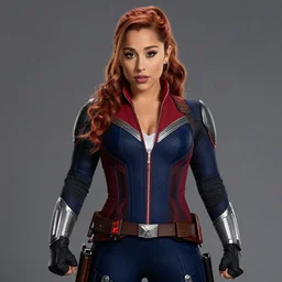 Chubby Ariana Grande as Black Widow from The Avengers