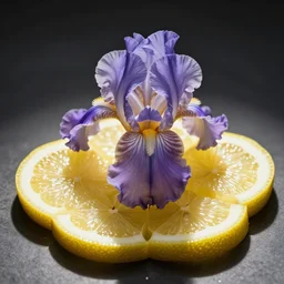 iris that looks like lemon slices, photography