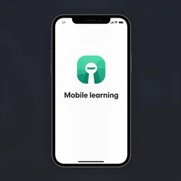 mobile learning app logo, screen, ux, easy to use, simple, unforgettable, modern, good looking, trending, artstation, efficient, recommended, high quality, sharp focus, award winning, high contrast, fullscreen app, aesthetically pleasing
