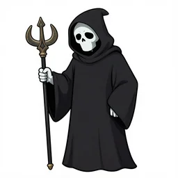 cartoon drawing of a grim reaper