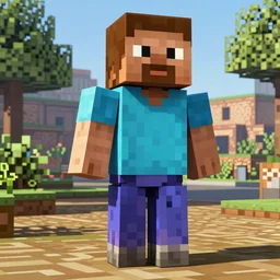 Steve from Minecraft in GTA V, detailed, very detailed, octane render, 8k