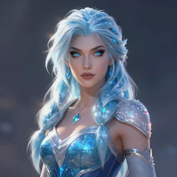 The Ice Queen as an Apex Legends character digital illustration portrait design by, Mark Brooks detailed, soft lighting