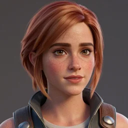 textured film grain freckled face subsurface scattering emma watson as a fortnite character cgsociety octane render unreal engine redshift render trending on artstation trending on artstation render blender behance cg superhero
