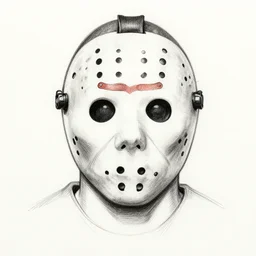 jason voorhees!!! jim lee!!! flat ink sketch by jim lee face close up headshot in the style of jim lee, x - men superhero comic book character by jim lee